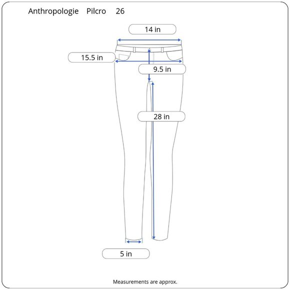 Anthropologie | Pilcro High Rise Skinny Jeans Stretch Denim Snake Trim Size 26 - Picture 3 of 14